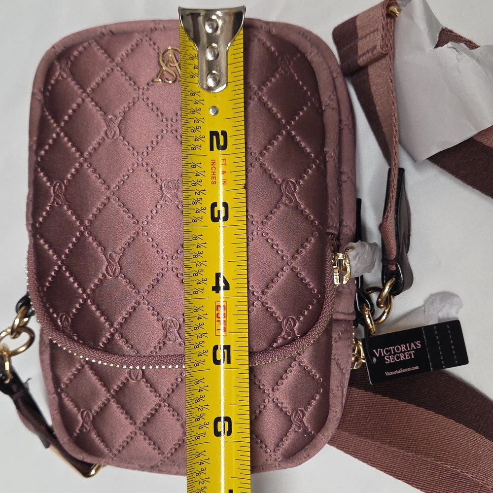 VS Quilted Crossbody Bag with Gold Logo - Picture 6 of 6